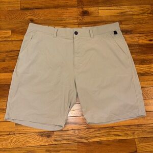 Halsey Sport 36 Classic Men's Beige Flat Front Shorts